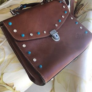 Patricia Nash Diamonds and Turquoise crossbody purse